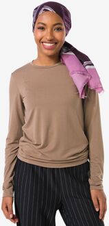 Hema Dames T-shirt Lona jersey taupe (taupe) - XL