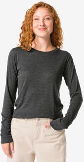 Hema Dames T-shirt Lora donkergrijs (donkergrijs)