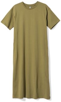 Hema Dames T-shirtjurk Larissa relaxed fit jersey groen (groen) - S