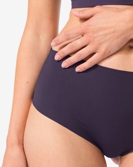 Hema Dames tailleslip micro rib ultimate comfort donkerpaars (donkerpaars)
