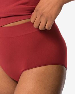 Hema Dames tailleslip naadloos micro donkerrood (donkerrood) - L