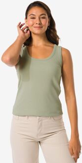 Hema Dames tanktop Anouk rib groen (groen) - M
