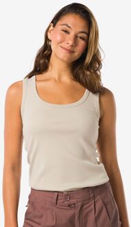 Hema Dames tanktop Anouk rib zand (zand) - M