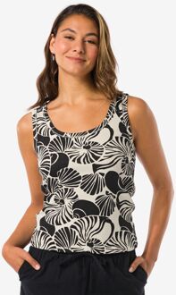 Hema Dames tanktop Anouk rib zwart/wit (zwart/wit) - L