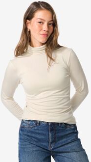 Hema Dames themo t-shirt col gebroken wit (gebroken wit) - L