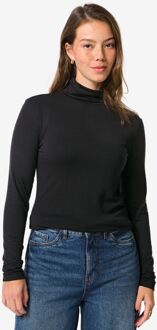 Hema Dames themo t-shirt col zwart (zwart) - XL