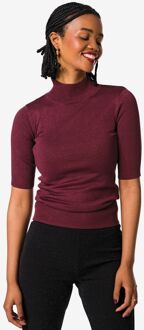 Hema Dames top Lily glitter bordeauxrood (bordeauxrood) - S