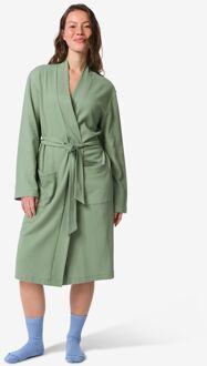 Hema Damesbadjas katoen wafelstructuur groen (groen) - L/XL