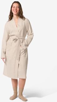 Hema Damesbadjas katoen wafelstructuur naturel (naturel) - L/XL