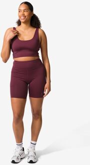 Hema Damesbikershort kort bordeauxrood (bordeauxrood) - XL