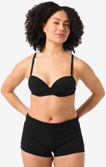 Hema Damesbikinishort met omslag zwart (zwart) - XL
