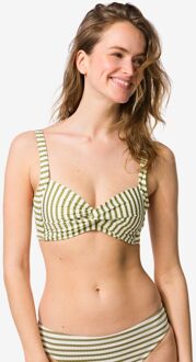 Hema Damesbikinitop Anette strepen groen (groen) - M