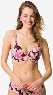 Hema Damesbikinitop Janna push-up bloemen roze (roze) - L