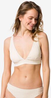 Hema Damesbikinitop Liv triangel broderie creme (creme) - XS