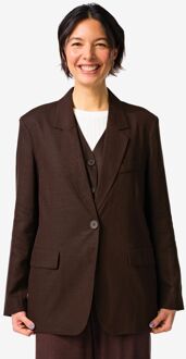 Hema Damesblazer Isla donkerbruin (donkerbruin) - M