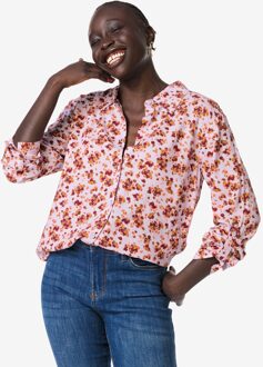 Hema Damesblouse Bobbie bloemen lila (lila) - M