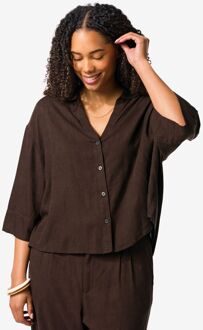 Hema Damesblouse Dawn donkerbruin (donkerbruin) - M