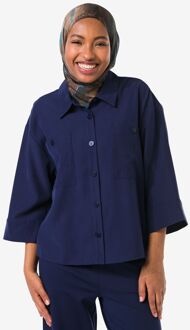 Hema Damesblouse Dora donkerblauw (donkerblauw) - XL
