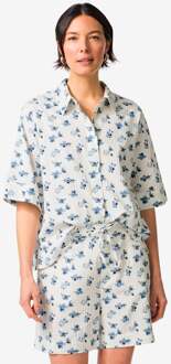 Hema Damesblouse Sally seersucker bloemen multi (multi)