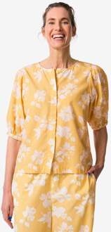 Hema Damesblouse Taylor seersucker bloemen perzik (perzik)