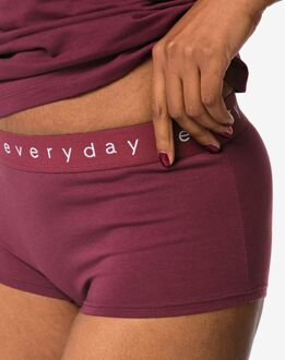 Hema Damesboxer katoen everyday tailleband bordeauxrood (bordeauxrood) - M