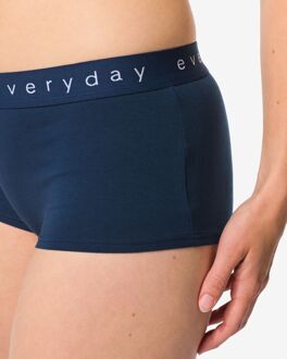 Hema Damesboxer katoen everyday tailleband donkerblauw (donkerblauw) - S