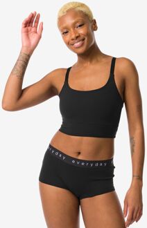 Hema Damesboxer katoen everyday tailleband zwart (zwart)