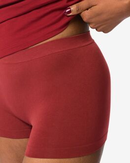 Hema Damesboxer naadloos micro donkerrood (donkerrood)