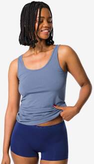 Hema Damesboxer naadloos micro met kant donkerblauw (donkerblauw)