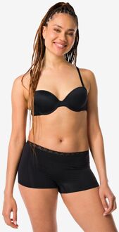 Hema Damesboxer naadloos micro met kant zwart (zwart)