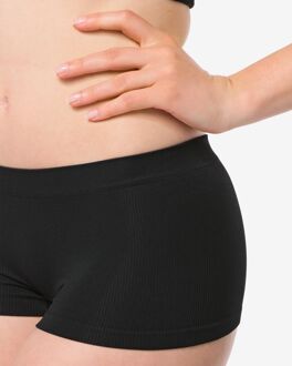 Hema Damesboxer naadloos rib zwart (zwart) - M