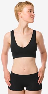 Hema Damesboxer naadloos rib zwart (zwart)