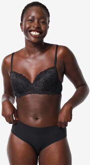 Hema Damesbrazilian micro met kant zwart (zwart)