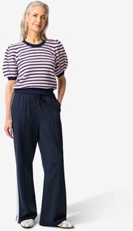 Hema Damesbroek Dahlia relaxed fit strepen donkerblauw (donkerblauw) - L