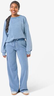 Hema Damesbroek Esmee jersey regular fit blauw (blauw) - L