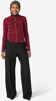 Hema Damesbroek Eva strepen zwart (zwart) - XL