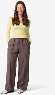 Hema Damesbroek Inez wide fit bruin (bruin) - L