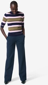 Hema Damesbroek Kacey regular fit donkerblauw (donkerblauw) - M