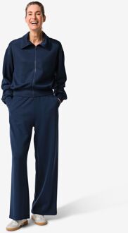 Hema Damesbroek lounge loose fit donkerblauw (donkerblauw)