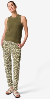Hema Damesbroek Mila regular fit bladeren groen (groen)