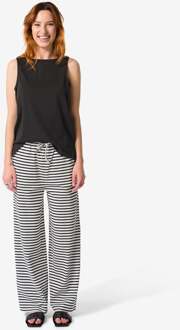 Hema Damesbroek Noel wide leg strepen zwart (zwart)