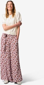 Hema Damesbroek Remmy wide fit bloemen lila (lila)