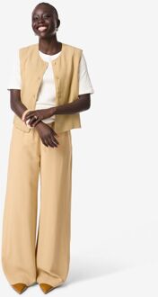 Hema Damesbroek Sarie wide leg zand (zand) - M
