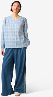 Hema Damesbroek Suzy wijd denim middenblauw (middenblauw) - L