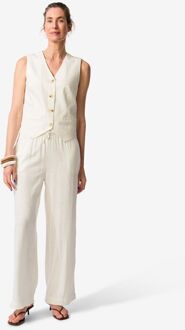 Hema Damesbroek Tatum regular fit wit (wit) - L