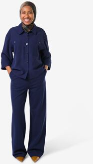 Hema Damesbroek Wendy wide leg donkerblauw (donkerblauw) - S