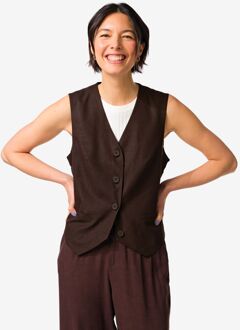 Hema Damesgilet Isla donkerbruin (donkerbruin) - L