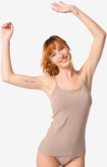Hema Dameshemd katoen spaghettibandjes beige (beige) - XXL