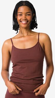 Hema Dameshemd katoen spaghettibandjes donkerbruin (donkerbruin) - XS