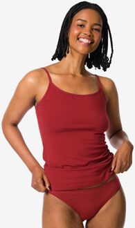 Hema Dameshemd katoen spaghettibandjes donkerrood (donkerrood) - M